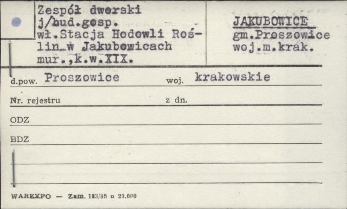 zespół dworski - budynek gospodarczy, skan 1