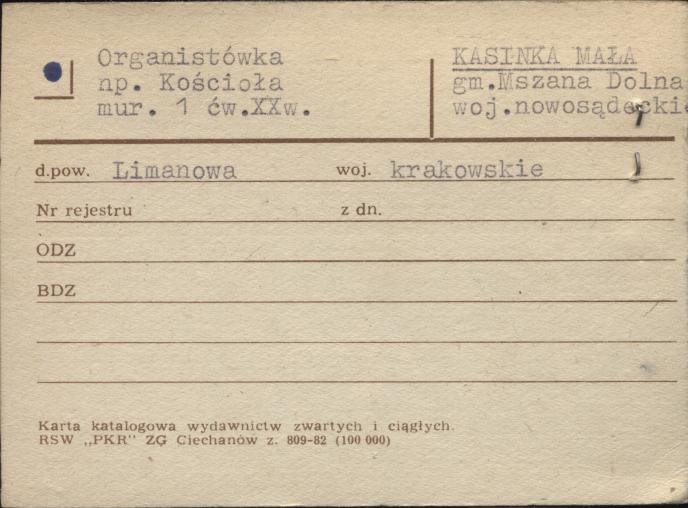 organistówka, skan 1
