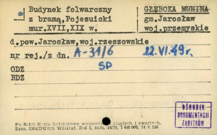 budynek folwarczny z bramą, pojezuicki, skan 1