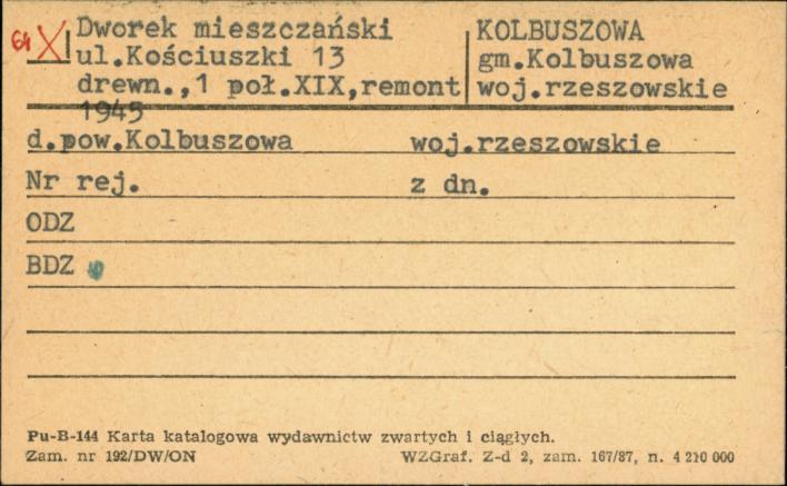 dworek mieszczański, skan 1