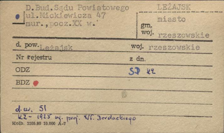 budynek Sądu Powiatowego, skan 1