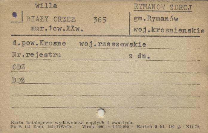 willa Biały Orzeł, skan 1