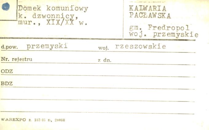 domek komuniowy, skan 1