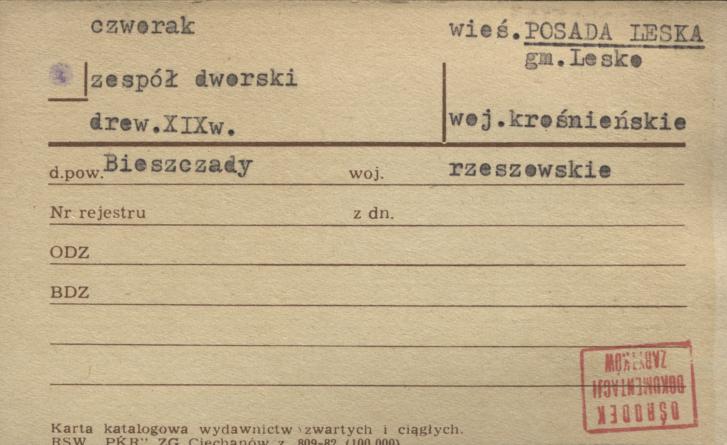 czworak, zespół dworski, skan 1