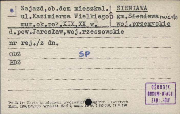 zajazd, ob. dom mieszkalny, skan 1