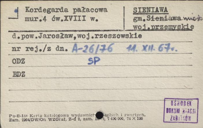 kordegarda pałacowa, skan 1
