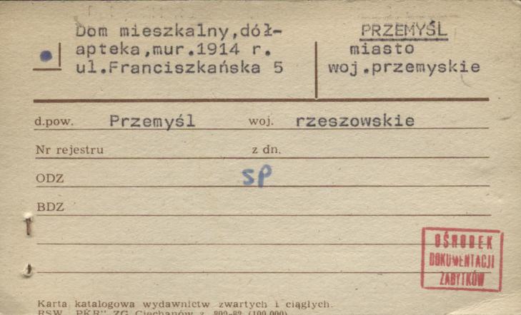 dom mieszkalny, apteka, skan 1