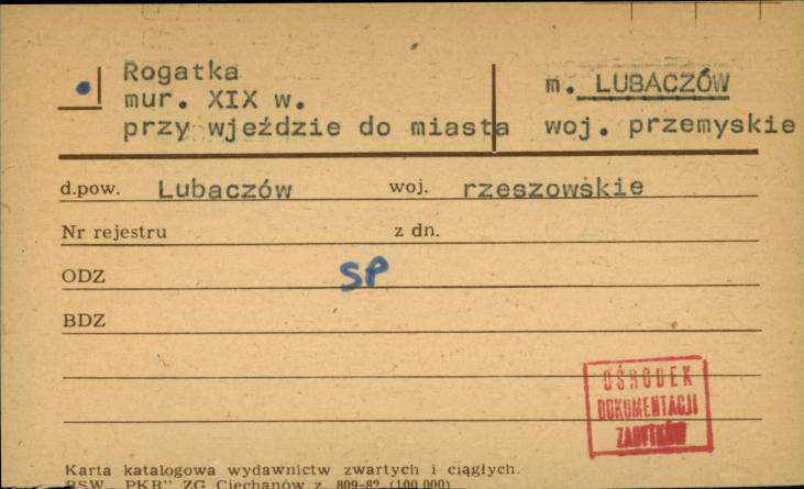 rogatka przy wjeździe do miasta, skan 1