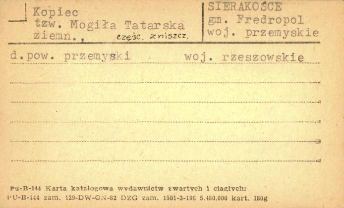 kopiec tzw. Mogiła Tatarska, skan 1