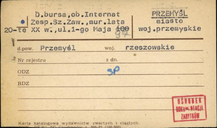 bursa, ob. internat zesp. sz. zaw., skan 1