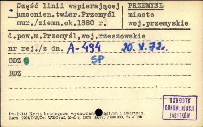 część linii wspierającej umocnien. twier. Przemyśl., skan 1
