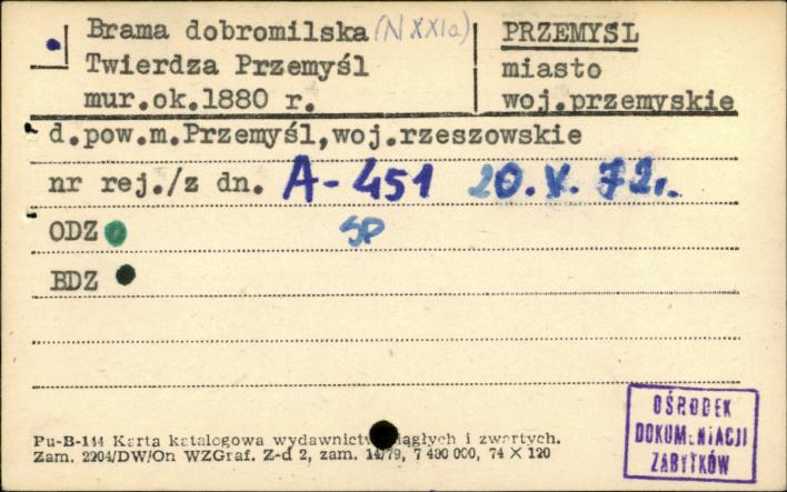 brama Dobromilska (N XXIa), skan 1