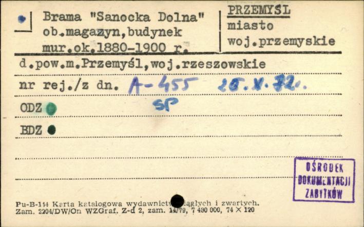 brama Sanocka Dolna ob. magazyn, skan 1