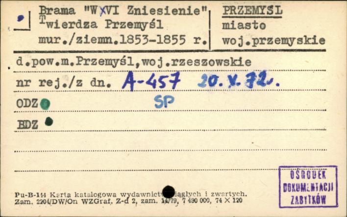 brama W XVI Zniesienie, skan 1