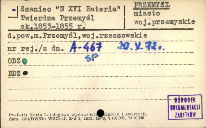 szaniec N XVI Bateria, skan 1