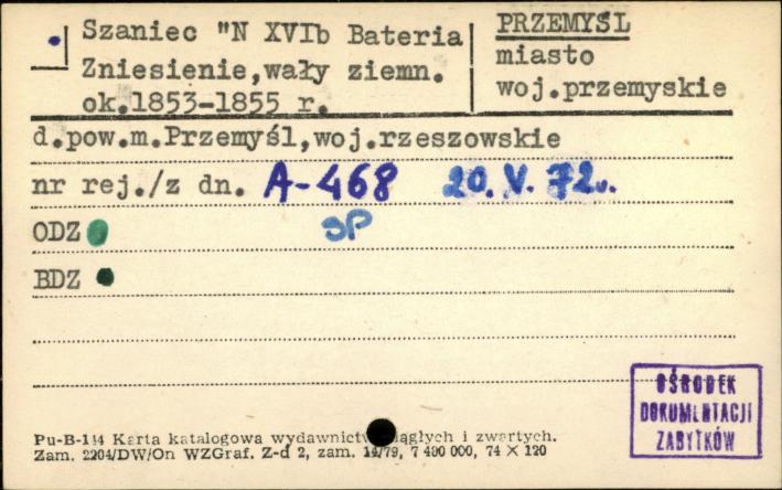 szaniec N XVIb Bateria Zniesienie, skan 1
