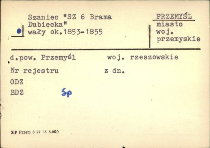 szaniec SZ 6 Brama Dubiecka, ob. łąka, skan 2