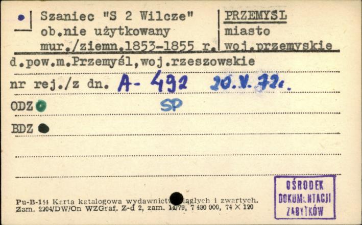 szaniec S 2 Wilcze, skan 1