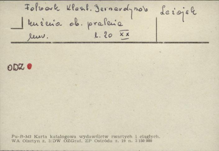 kuźnia ob. pralnia - folwark klasztorny bernardynów, skan 1
