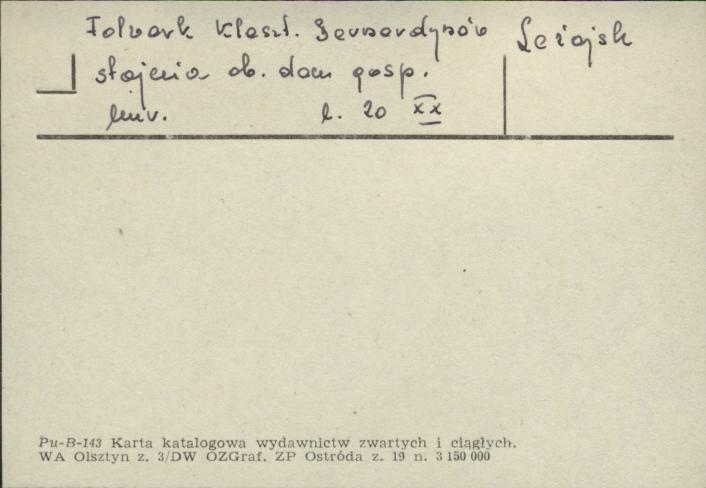 stajnia ob. dom gospodarczy - folwark klasztorny bernardynów -, skan 1