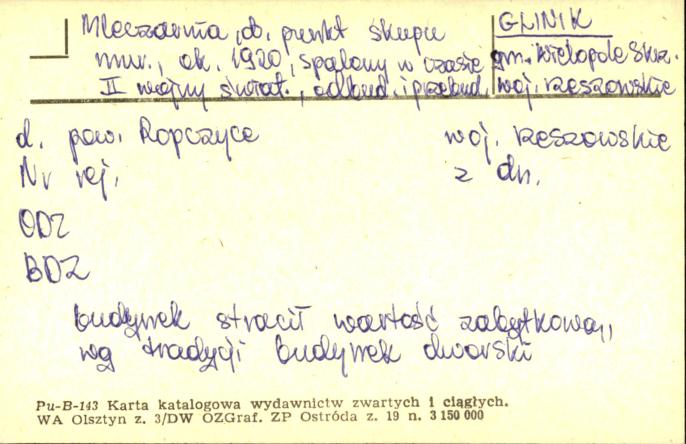mleczarnia, ob. punkt skupu, skan 1