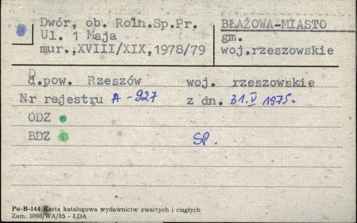 dwór, ob. roln. sp. pr., skan 1