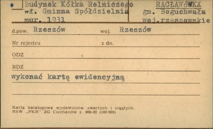 budynek Kółka Rolniczego, skan 1