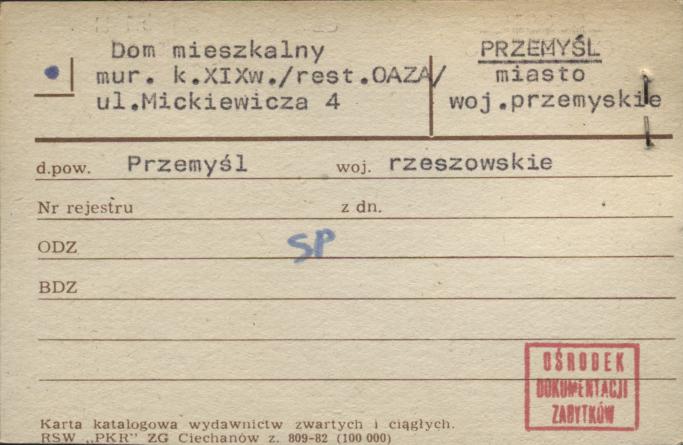 dom mieszkalny, rest. OAZA, skan 1