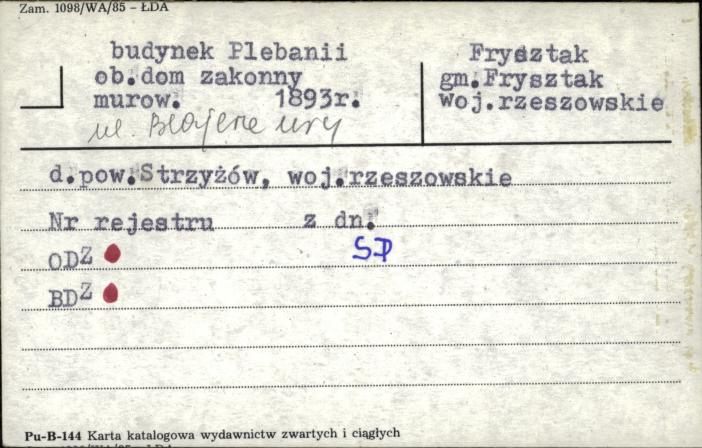 budynek plebanii, ob. dom zakonny, skan 1