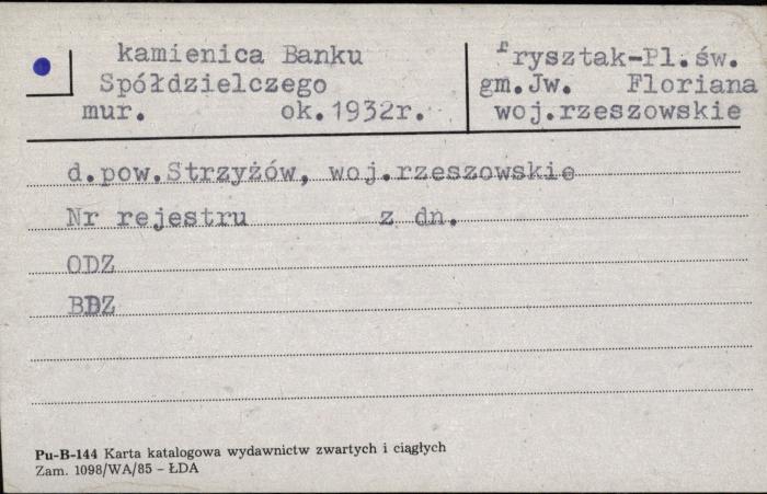 kamienica Banku Spółdzielczego, skan 1