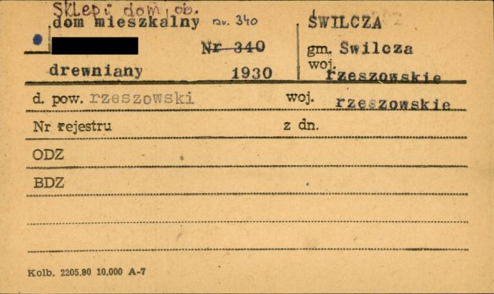 sklep i dom, ob. dom mieszkalny, skan 1
