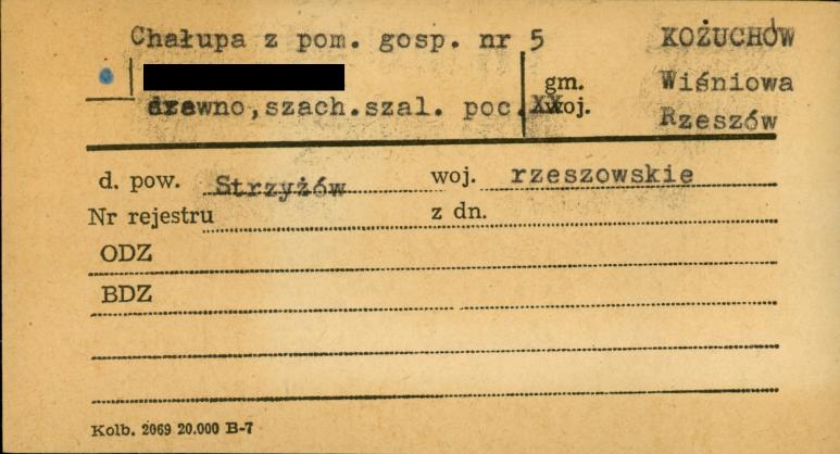 chałupa z pomieszczeniem gospodarczym, skan 1