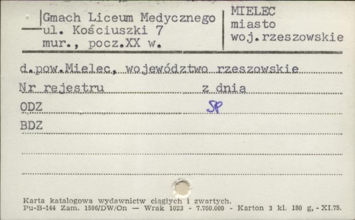 gmach Liceum Medycznego, skan 1