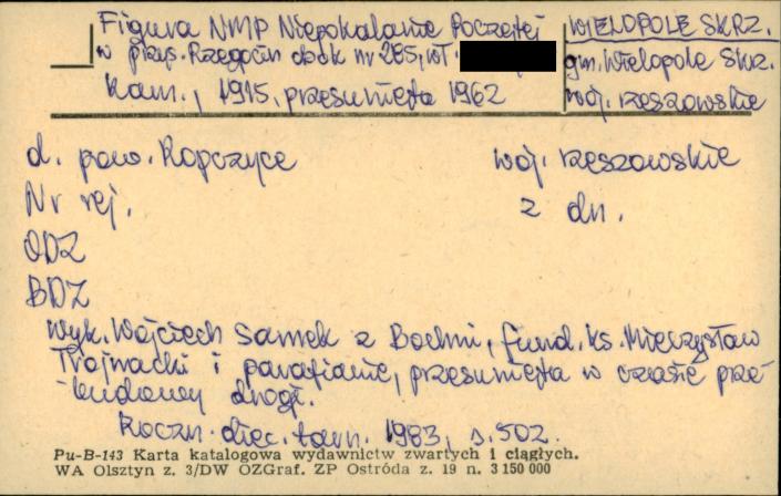 figura NMP Niepokalanie Poczętej, skan 1
