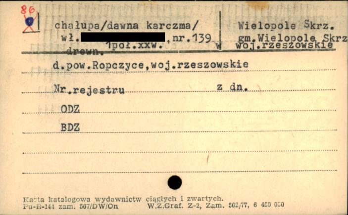 chałupa (dawna karczma), skan 1