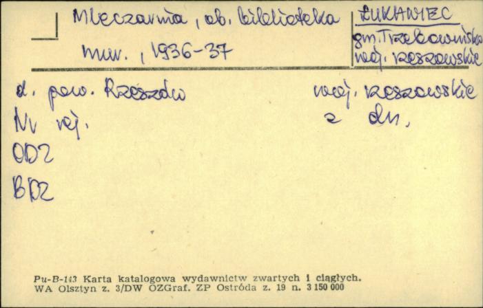 mleczarnia, ob. biblioteka, skan 1