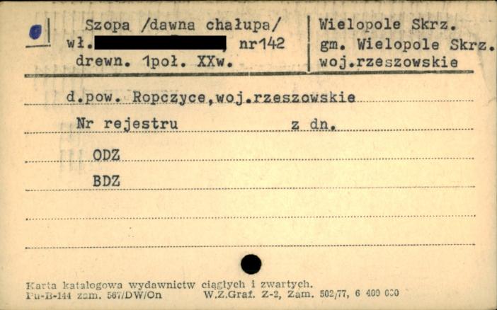 szopa (dawna chałupa), skan 1