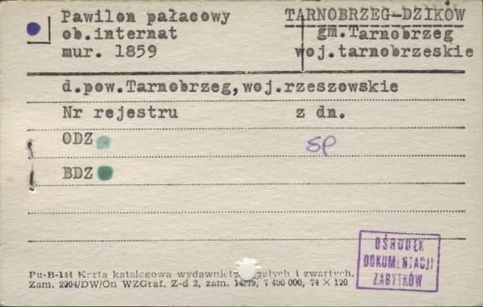 pawilon pałacowy, ob. internat, skan 1