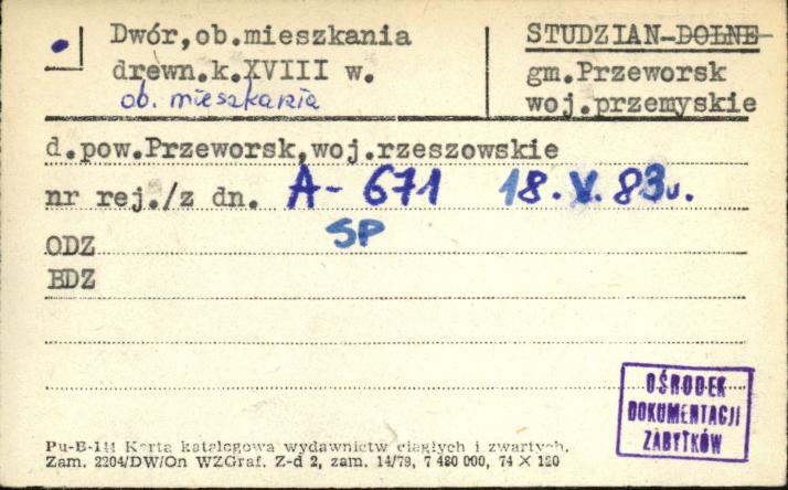 dwór, ob. budynek mieszkalny, skan 1