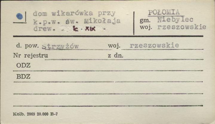 dom wikarówka przy k. p. w. św. Mikołaja, skan 1
