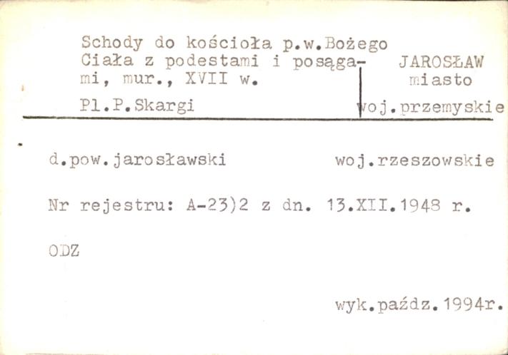 schody do kościoła Bożego Ciała i J. Chrzciciela z podestami i posągami, skan 2