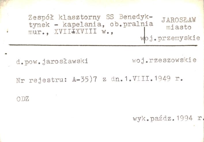 kapelania, ob. pralnia w zesp. klasz. Benedykt., skan 2