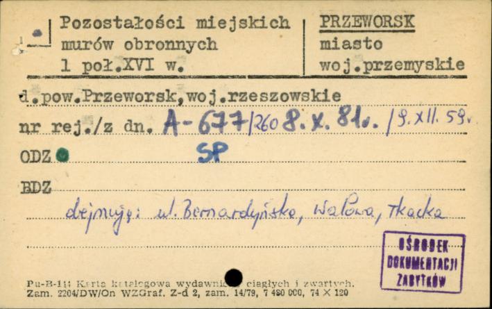 pozostałości miejskich murów obronnych, skan 1