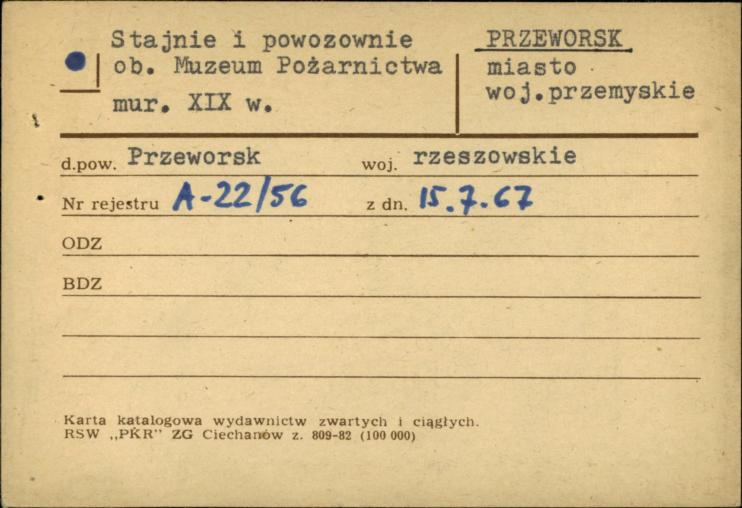 stajnie i powozownie ob. Muzeum Pożarnictwa, skan 2
