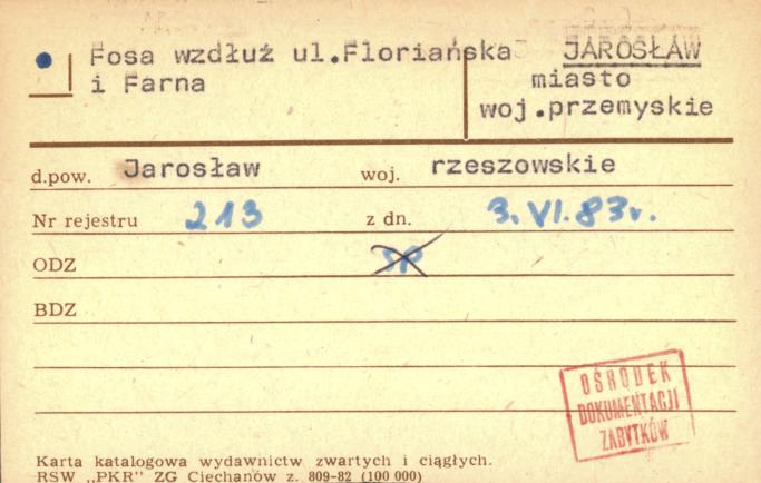 fosa wzdłuż ul. Floriańska i Farna, skan 1