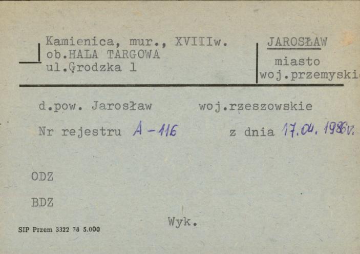 kamienica, ob. hala targowa, skan 1