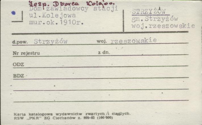 zespół dworca kolejowego - dom zawiadowcy stacji, skan 1