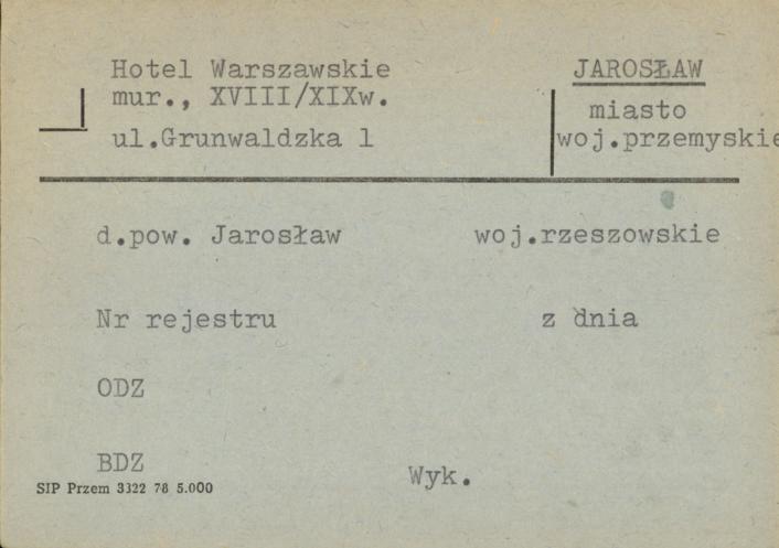 hotel Warszawski, skan 1