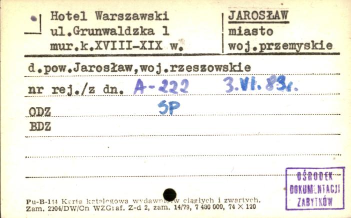 hotel Warszawski, skan 3