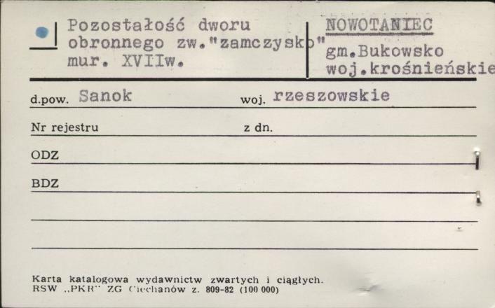 pozostałości dworu obronnego, tzw. Zamczysko, skan 3